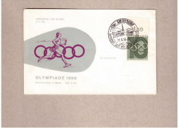 Bund Mi.Nr.231 Olympisches Jahr Auf Olympiade-Schmuckumschlag Mit Sonderstempel - Verano 1956: Melbourne