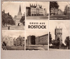 AK Gruß Aus Rostock Mehrbilderkarte Von 1960 Übergröße 2 Bilder - Rostock