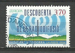 ANDORRA CORREO FRANCES ESTE SELLO O SIMILAR MATASELLADO.  C. M. ABAD   Nº 444 - Usados