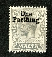 2496x)  Malta 1922 - SG #122a Variety Missing Dot On I,"h" And "O"    Mint*  ( Catalogue £300.00 ) - Malte (...-1964)