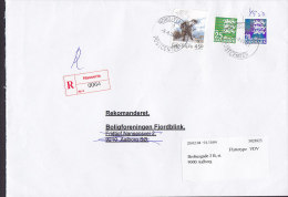 Denmark Registered Recommandé Einschreiben Label HASSERIS Label 2004 Cover Brief Lion Löwe Arms Nordic Mythology - Briefe U. Dokumente