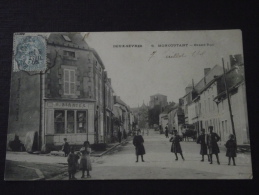 MONCOUTANT (Deux-Sèvres) - Grand'Rue - Commerce H. Bernier - Grande Animation - Voyagée Le 7 Juillet 1909 - Moncoutant