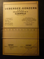 UEBERSEE-KONZERN G.M.B.H. Berliner Straße Nr. 19 Elberfeld 1922 - Collections