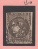 Emission De Bordeaux  N° 47 (Variété, Belle Tache) Avec Oblitération Losange   TB - 1870 Bordeaux Printing