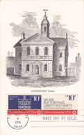 Carte Maximum ETATS UNIS N° Yvert 1030 (US 1543) (CARPENTER'S HALL)  Obl Sp FLAMME 1er Jour - Maximum Cards