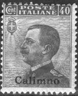 1912 Calino - Francobolli D´Italia Soprastampati 40 C - Egée (Calino)