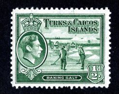 2594x) Turks & Caicos 1938 - SG #195 / Sc #79   M* - Turks & Caicos