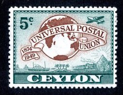 2597x)  Ceylon 1949 - SG #410 / Sc #304   M* - Ceylon (...-1947)