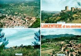 CPM    LARGENTIERE   Le Village Et Ses Environs En Multivues - Largentiere