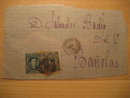 OLOT 1877 To Banyoles Front Frontal Letter Gerona Girona Catalonia Spain España - Lettres & Documents