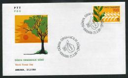 TURKEY 1984 FDC - World Forest Day, Ankara, Mar. 21 - FDC