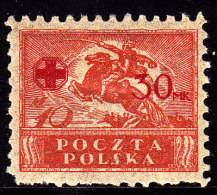 POLAND 1921 Red Cross Fi 123 Mint Hinged - Ungebraucht