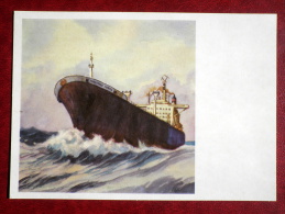 Soviet Tanker Sovetskaya Neft - By G. Chelak - History Of The Russian Navy - 1987 - Russia USSR - Unused - Petroleros