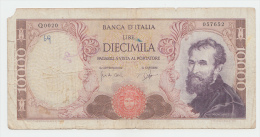 Italy 10000 Lire 1962 "VG" P 97a (Michaelangelo) - 10000 Lire
