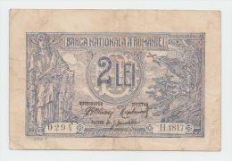 ROMANIA 2 Lei 1915 VF P 18 - Romania