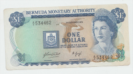 Bermuda 1 Dollar 1976 VF+ Banknote P 28a 28 A - Bermude