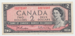 CANADA 2 DOLLAR 1954 (Signature Beattie-Rasminsky 1961-72) VF+ P 76b 76 - Kanada