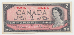 CANADA 2 DOLLAR 1954 (Signature Beattie-Rasminsky 1961-72) VF+ P 76b 76 - Canada