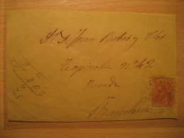 PUIGCERDA 1886 To Barcelona Stamp On Cover Gerona Girona Catalonia Spain España - Lettres & Documents