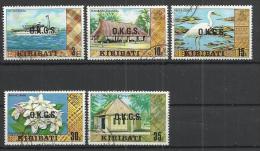 KIRIBATI 1981 - SERVICE OVERPRINTED - 5 DIFFERENT - USED OBLITERE GESTEMPELT USADO - Kiribati (1979-...)