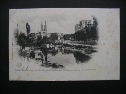 Niort(Deux Sevres).-L'Eglise Saint-Andre Et Le Donjon Du Chateau,vue Prise Sur Les Ponts...1902 - Poitou-Charentes