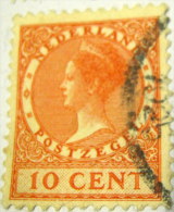 Netherlands 1924 Queen Wilhelmina 10c - Used - Usati