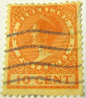 Netherlands 1924 Queen Wilhelmina 10c - Used - Usati