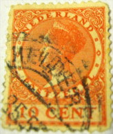 Netherlands 1924 Queen Wilhelmina 10c - Used - Usati