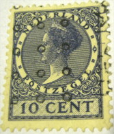 Netherlands 1929 Queen Wilhelmina 10c - Used - Used Stamps