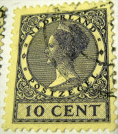 Netherlands 1929 Queen Wilhelmina 10c - Used - Usati