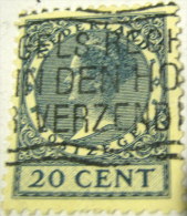 Netherlands 1924 Queen Wilhelmina 20c - Used - Usati