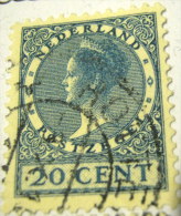 Netherlands 1924 Queen Wilhelmina 20c - Used - Usati