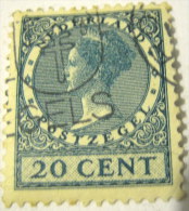 Netherlands 1924 Queen Wilhelmina 20c - Used - Usati