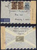 GRECE / 1949  LETTRE AVION CENSUREE POUR LES USA (ref 4907) - Storia Postale
