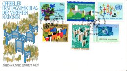 ONU VIENNE. N°1-2 & 4-7 Sur Enveloppe 1er Jour (FDC) De 1979. Série Courante/Drapeau. - FDC