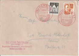 BRD035/ Drucksache, 2 Pfg. Bauten Franz. Zone + HAMMAPOSTA-Stempel 1.11.49 - Covers & Documents