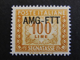 ITALIA Trieste AMG-FTT Segnatasse-1949-54- "Cifra" £. 100 MH* (descrizione) - Segnatasse