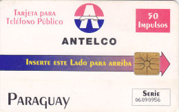 Paraguay, PAR-A-09, 50 Units, Third Chip Issue, Antelco Logo, "Paraguay", 2 Scans. - Paraguay