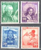 Switzerland 1938 "Pro Juventute" Art Michel 331-334 MNH (**) - Nuovi