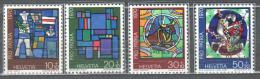 Switzerland 1970 Art Glass Paintings Michel 925-927 MNH (**) - Unused Stamps