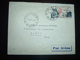 LETTRE PAR AVION POUR LA FRANCE TP DE BRAZZA 15F OBL.17 AVR 1952 FORT-LAMY - Covers & Documents