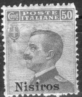 1912 Nisiro - Francobolli D´Italia Soprastampati 50 C - Egée (Nisiro)