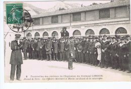 Catastrophe Du Cuirassé "La Liberté" - Funérailles Des Victimes - Arsenal De Terre- Les Officiers Mariniers Surviavants - Funérailles