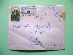 French West Africa 1958 Cover To France - Woman Of Mauritania - Agriculture Harvester - Covers & Documents