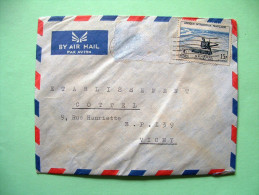 French West Africa 1958 Cover To France - Agriculture Harvester - Briefe U. Dokumente