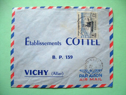 French West Africa - French Guinea - 1957 Cover To France - Agriculture Harvester - Lettres & Documents