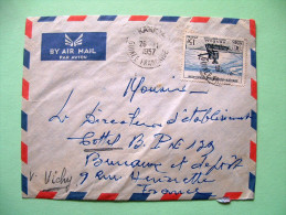 French West Africa - French Guinea - 1957 Cover To France - Agriculture Harvester - Brieven En Documenten