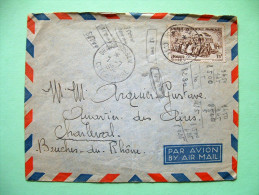 French West Africa - Ivory Coast - 1952 Cover To France - Train Locomotive - Covers & Documents