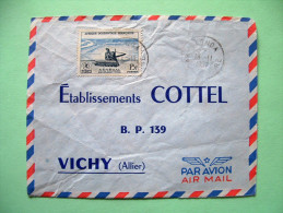 French West Africa - Ivory Coast - 1957 Cover To France - Agriculture Harvester - Lettres & Documents