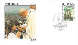 RELIGION CATHOLIQUE VOYAGE  PAPE  JEAN PAUL II   Pope John Paul II Papst Johannes Paul II  PAPA Jonas Paulius II - FDC